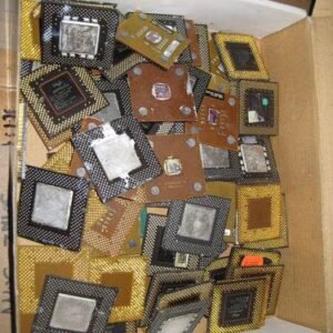 Intel 486 and 386 ceramic CPU processor scrap