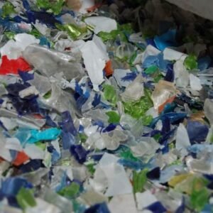Milled plastic recycling materials including caps and labels