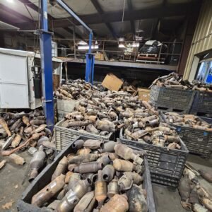 Used automotive catalytic converters for scrap recycling