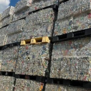 Baled used aluminum beverage cans UBC scrap for recycling