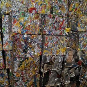 UBC aluminium used beverage cans scrap prepared for recycling