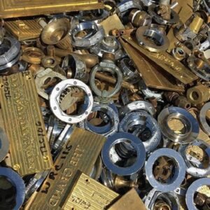 Sorted yellow brass scrap for metal recovery