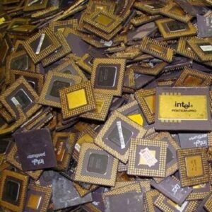 Pure ceramic CPU processor scrap for electronic recycling