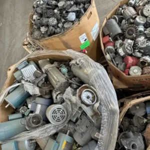 Electric motor stators and rotors for scrap metal recovery