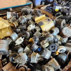 Mixed electric motor scrap for metal recycling